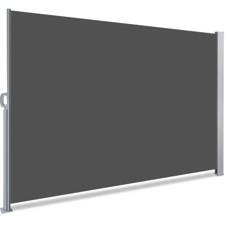 Vounot paravento retrattile 160x300 cm grigio anti-UV