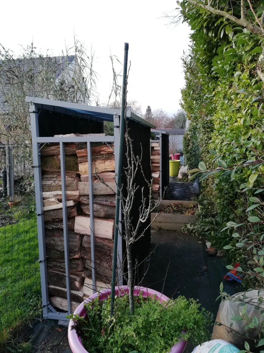 Quick Star scaffale legna alluminio 185x70x185 cm XXL con telo