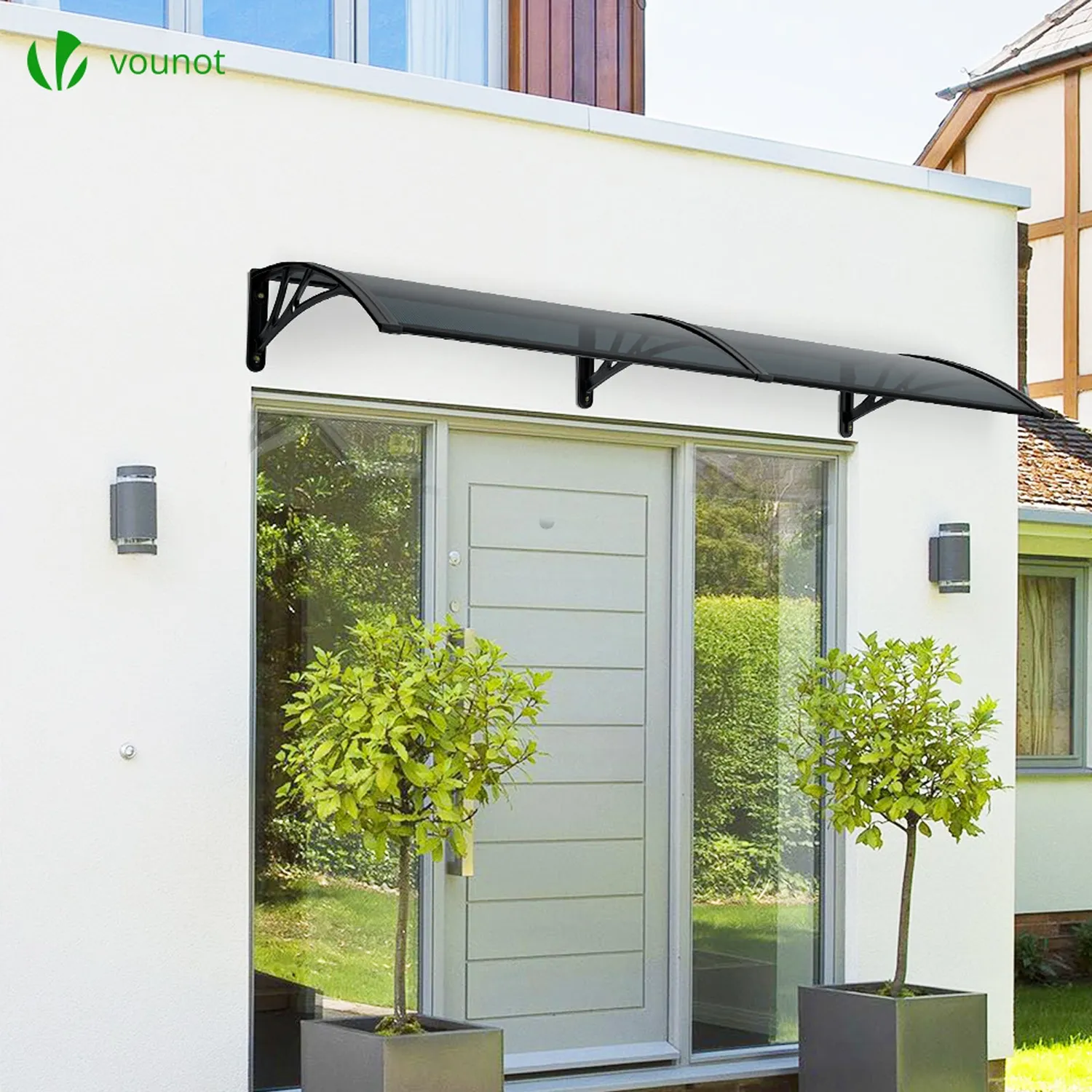 Vounot Pensilina Porta Policarbonato 200x80cm Antracite