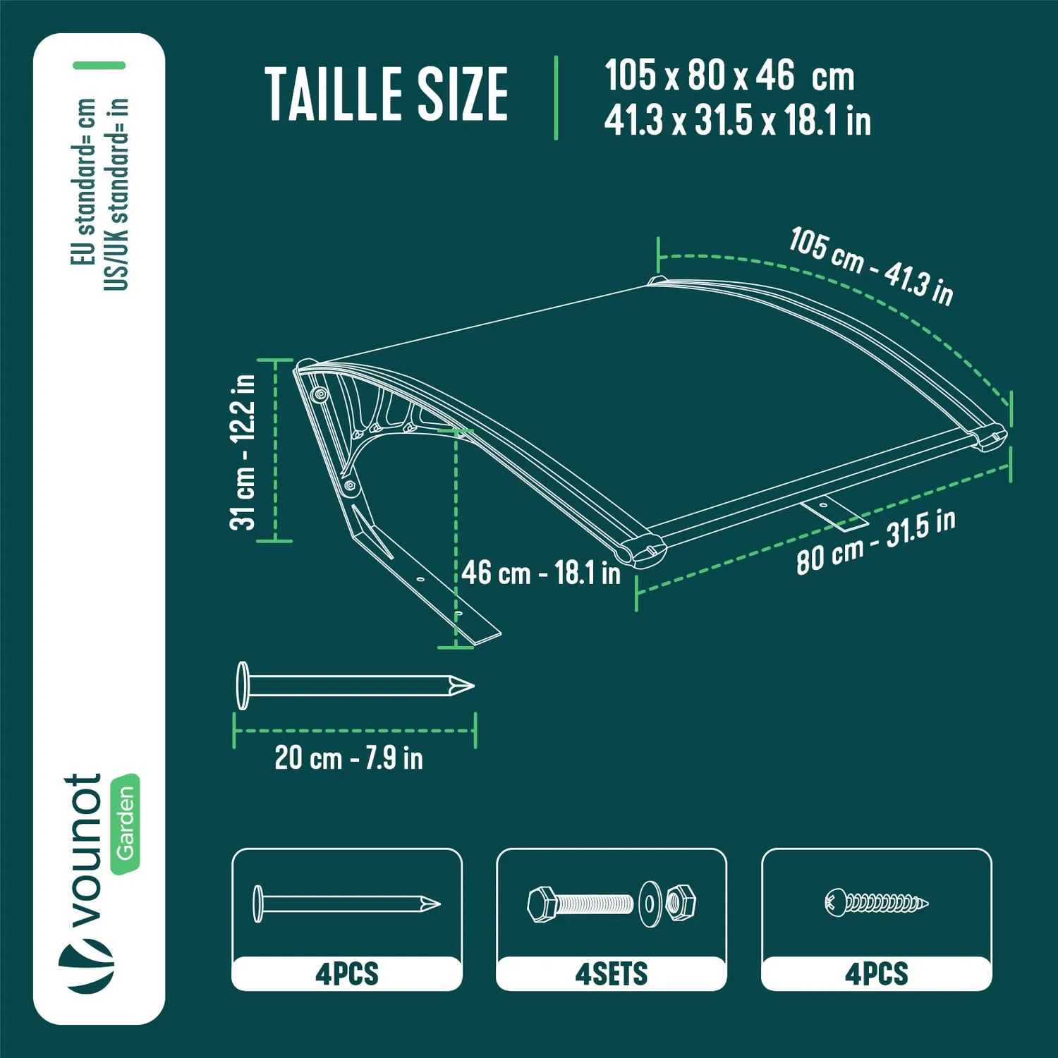 Vounot garage robot tagliaerba 105x80x46 cm trasparente