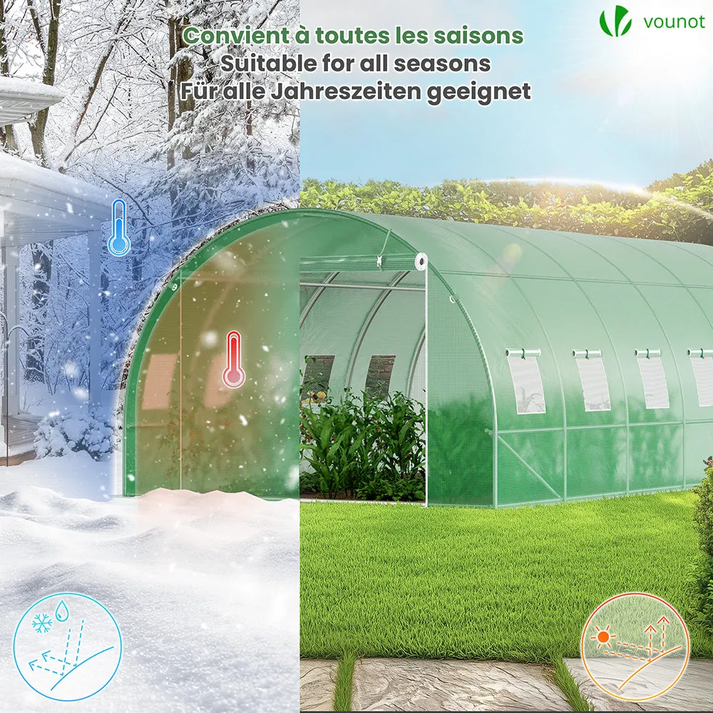 VOUNOT Serra tunnel giardino 18m2 6x3x2m acciaio