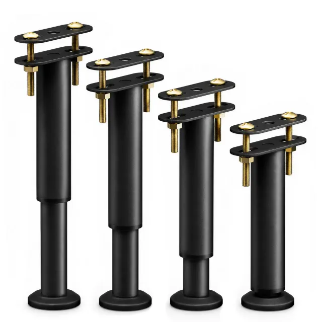 VOUNOT Piedini Letto Regolabili 18-32cm Metallo Nero 4 Pezzi