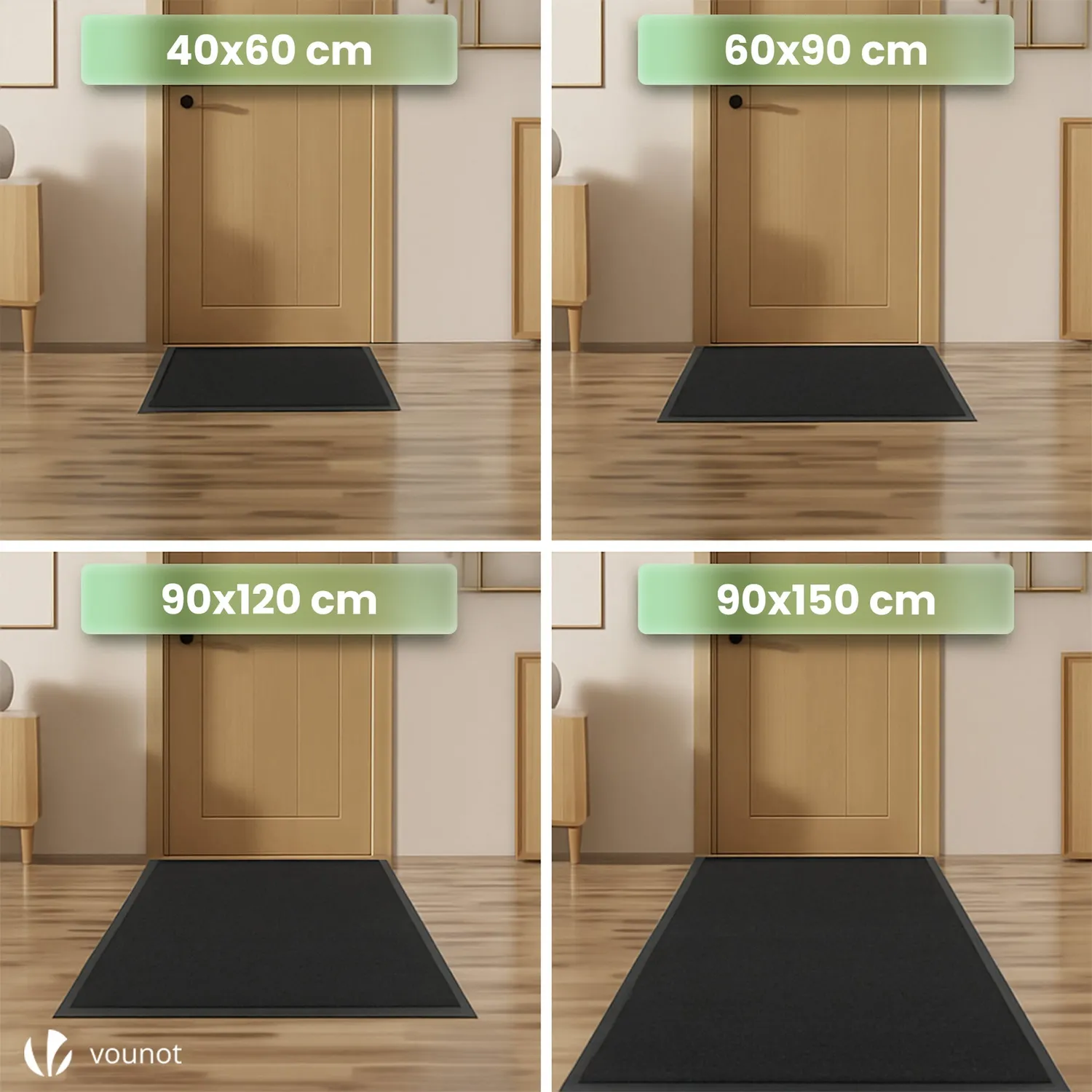 VOUNOT Zerbino Ingresso 40x60cm Nero Assorbente
