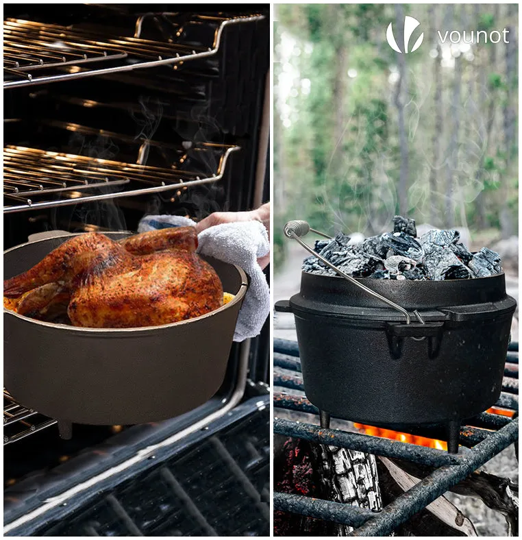 VOUNOT Cocotte Ghisa Dutch Oven 4,25L con Coperchio