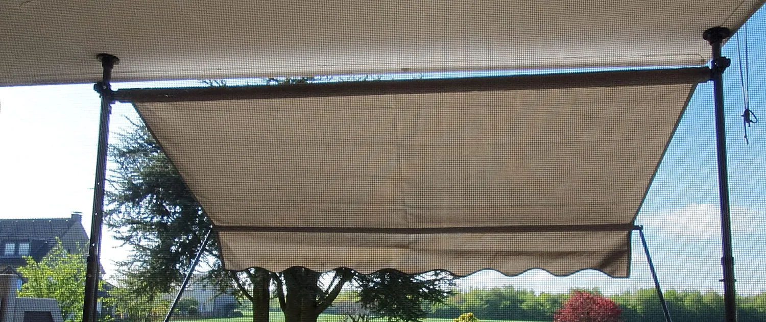 QUICK STAR Tenda a Morsetto 200x130 cm Grigia Senza Fori
