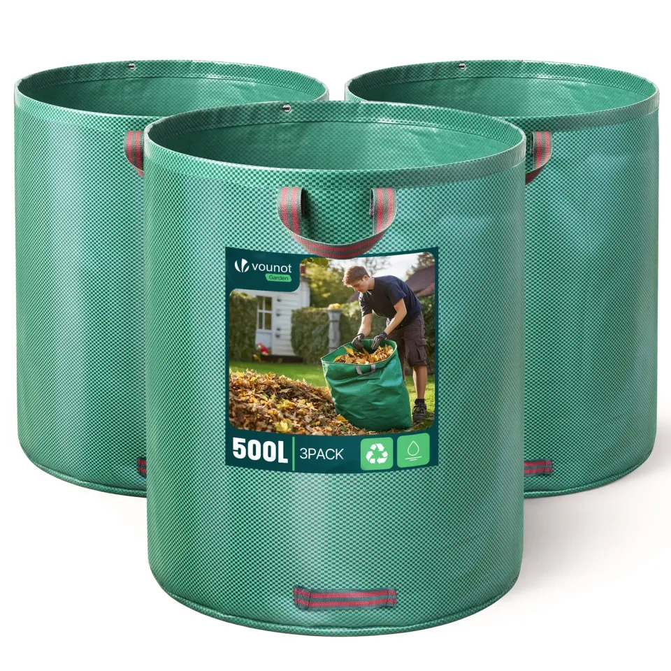 Vounot sacco giardino 500L 3 pezzi extra large resistente