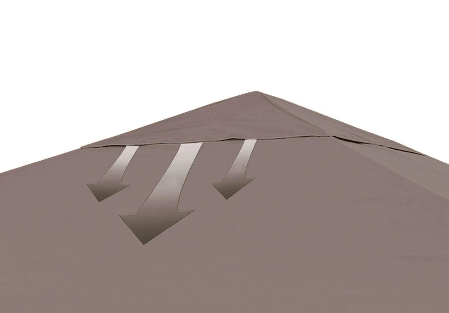 Quick Star telo tetto ricambio gazebo 3x3 m marrone grigio PVC