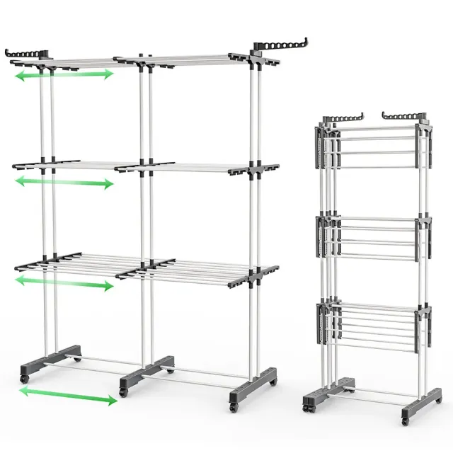 Vounot stendibiancheria estensibile 190cm bianco 40m