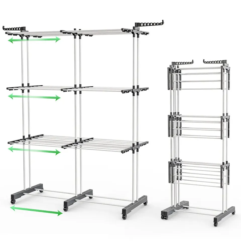 Vounot stendibiancheria estensibile 190cm bianco 40m