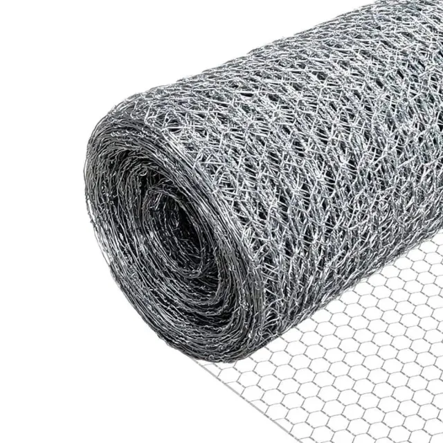 VOUNOT rete pollaio zincata 1x10 m maglia 13 mm filo 0,8 mm