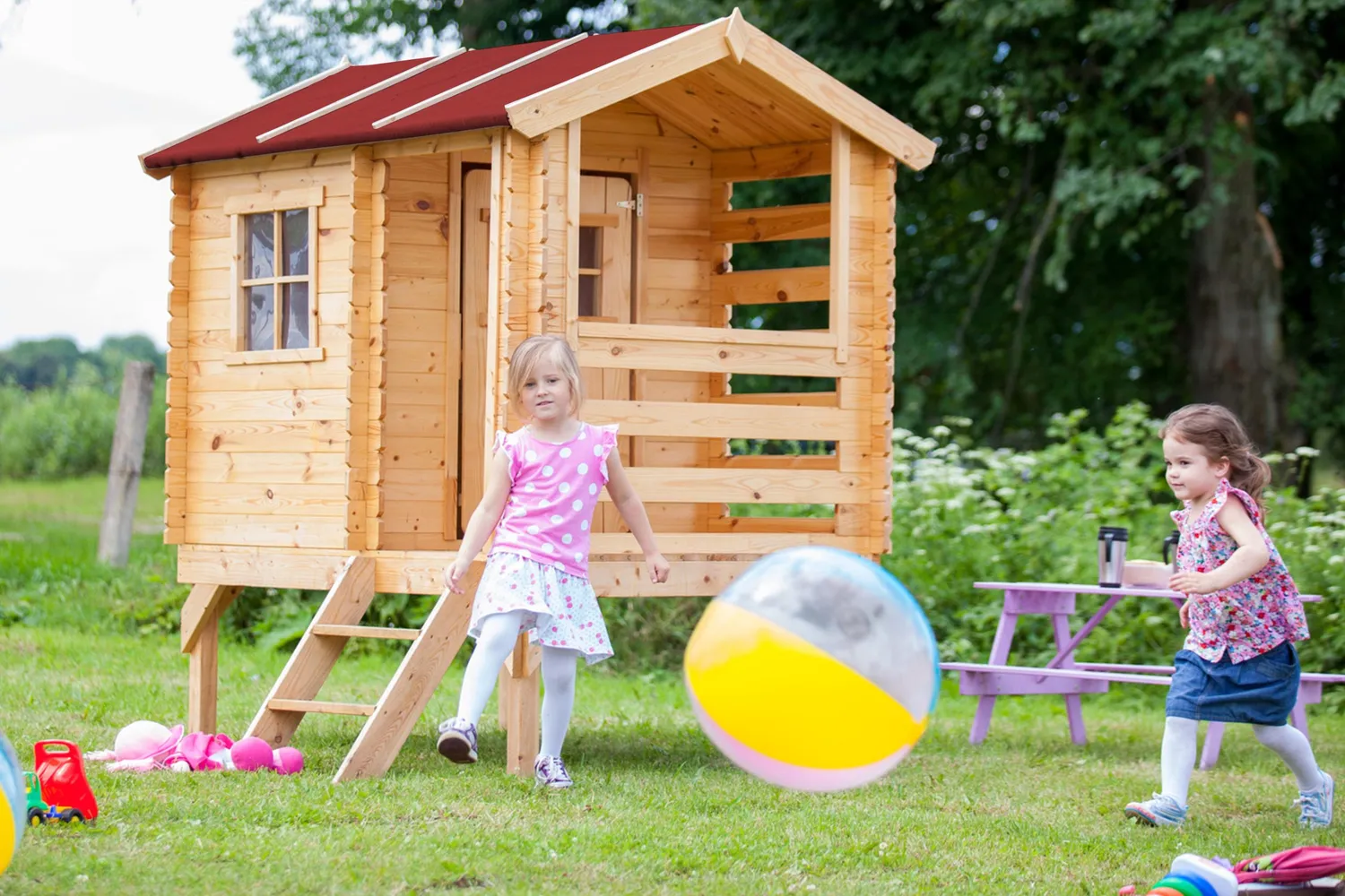 Timbela M501B casetta bambini legno 130x164 certificata