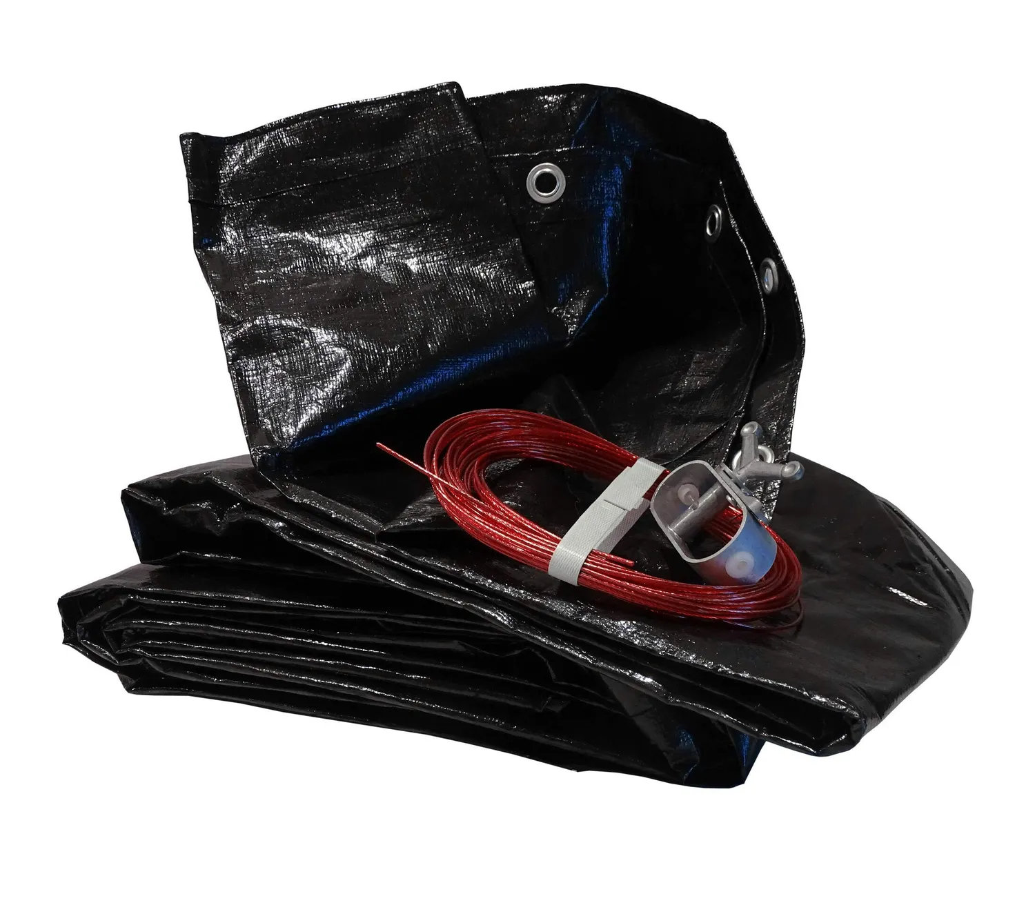 Quick Star telo piscina rotonda 420 cm nero 200 g/mq invernale