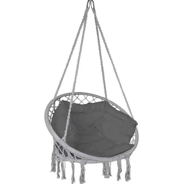 VOUNOT poltrona sospesa grigia cuscino kit acciaio