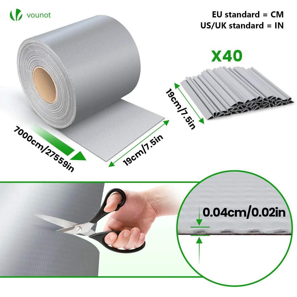 VOUNOT frangivista PVC 19cm x 70m grigio chiaro 450g
