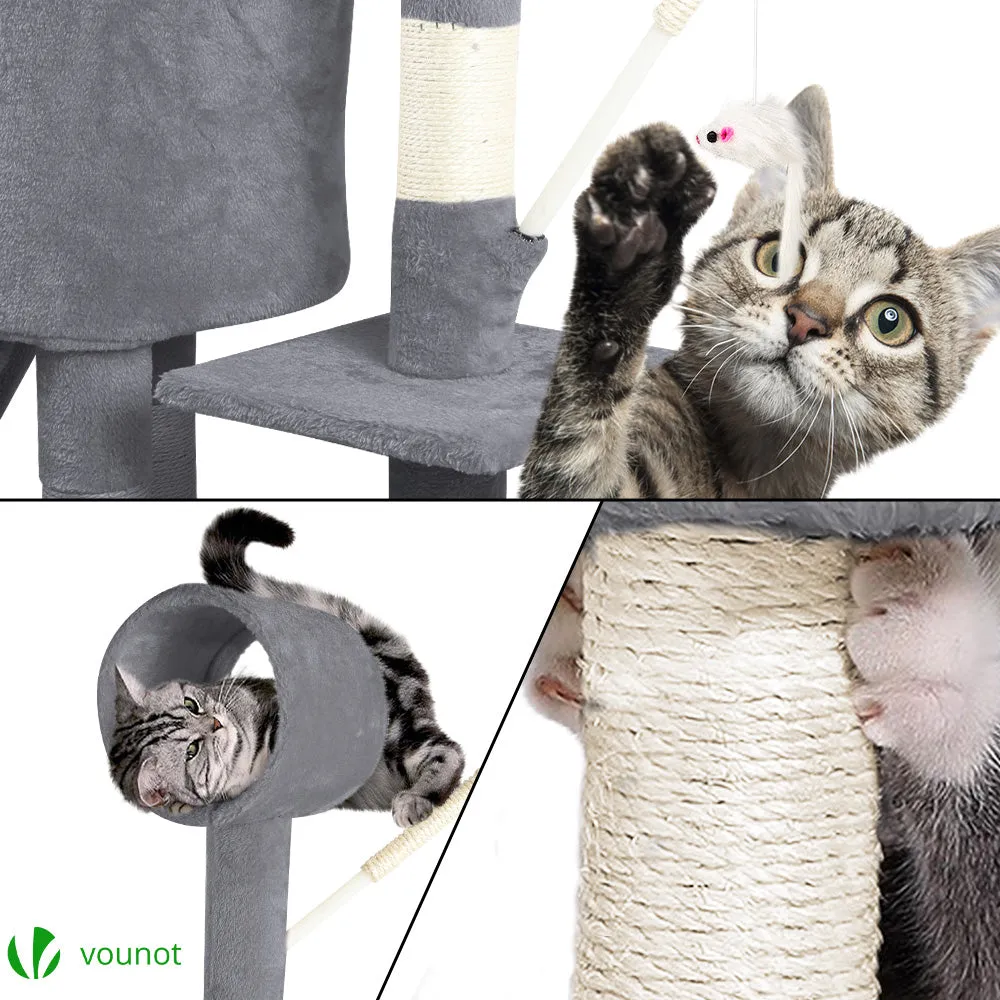 Vounot albero tiragraffi gatto 154 cm grigio cuccia XXL