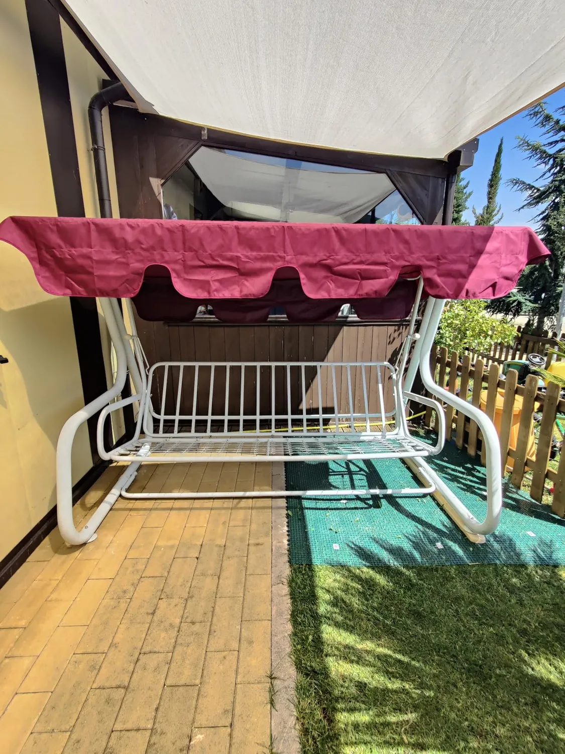 QUICK STAR telo dondolo 3 posti 200x145 cm beige UV50