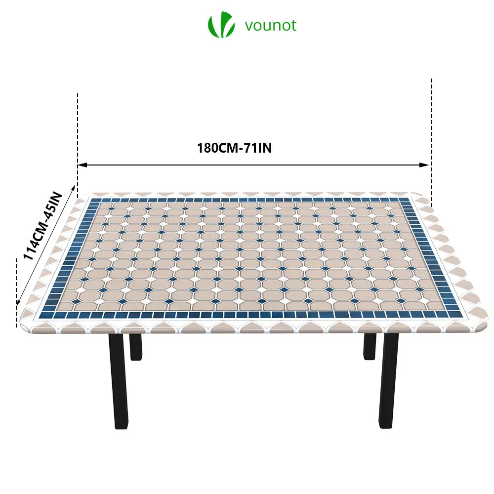VOUNOT Tovaglia Elastica PVC Rettangolare Ceramica