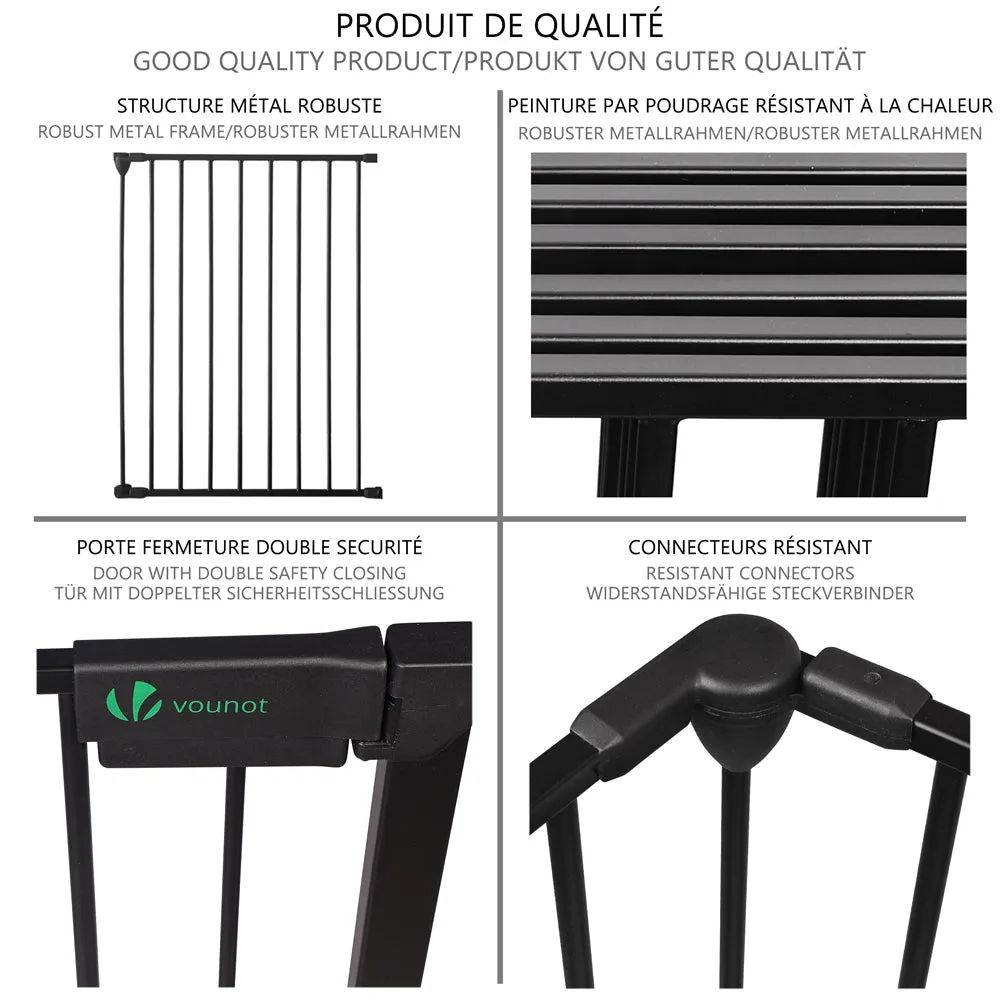 VOUNOT barriera sicurezza 6 pannelli nera 3,6 m cancello