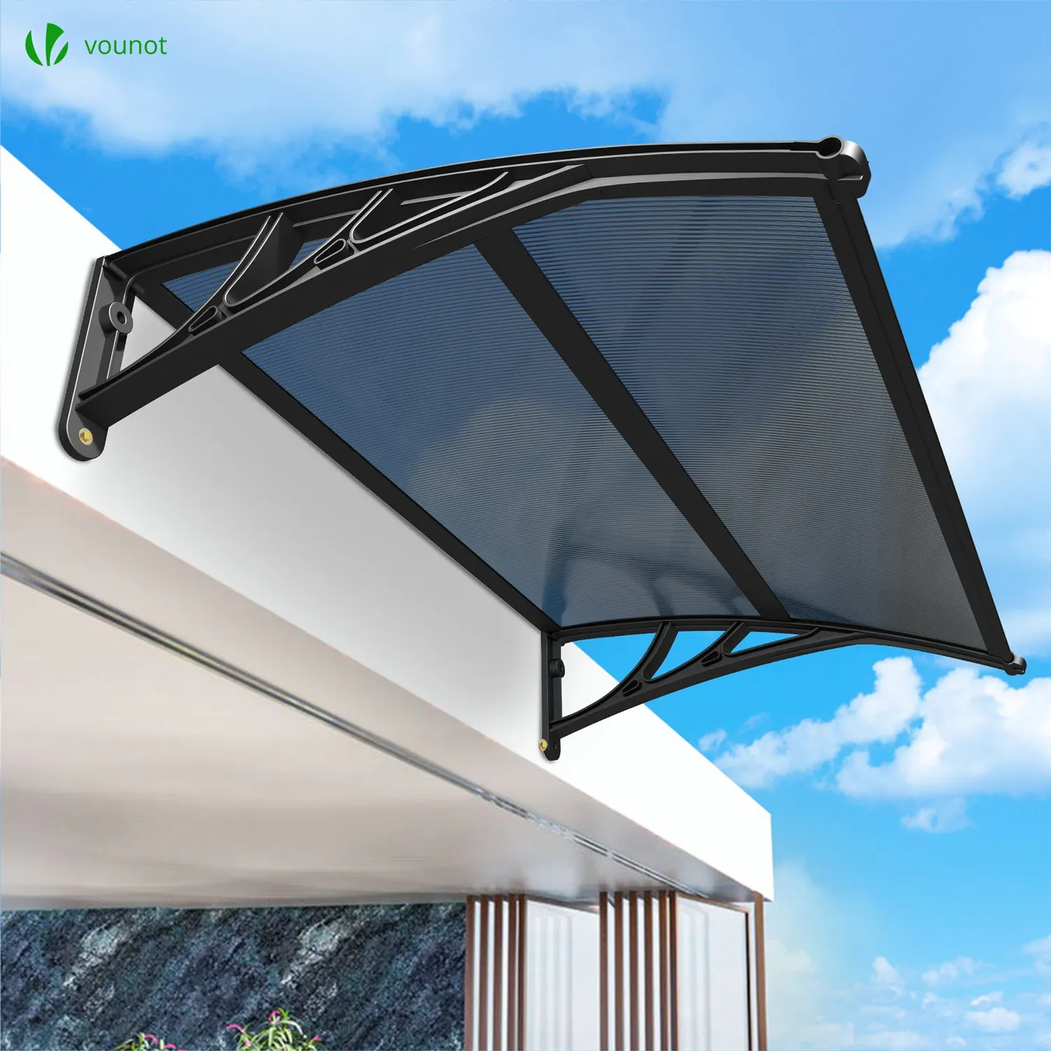 VOUNOT pensilina porta 120x80 policarbonato antracite