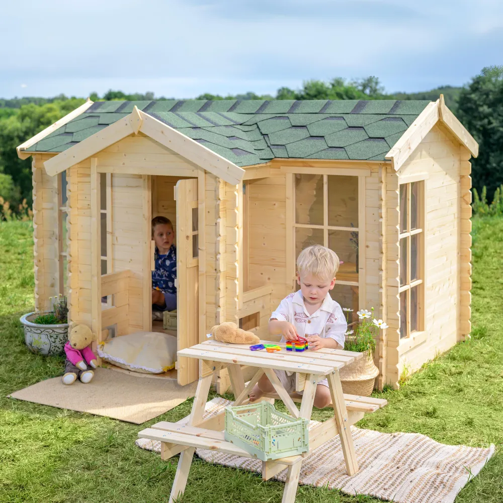 Timbela M520 casetta bambini legno 176x235 certificata