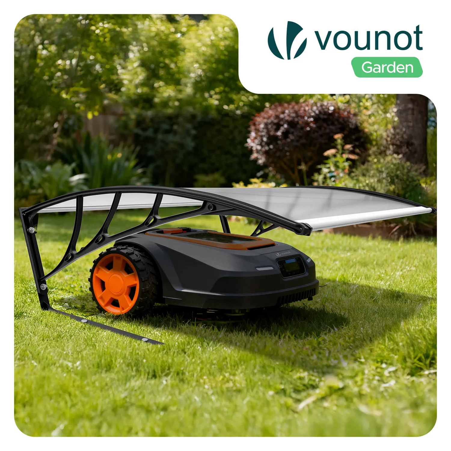 Vounot garage robot tagliaerba 105x80x46 cm trasparente