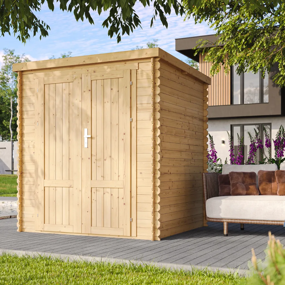 Timbela M309F1 casetta legno 3,53 m² porte doppie 19 mm