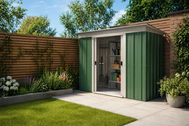 Yardmaster Emerald Pent 6x4 casetta metallo verde