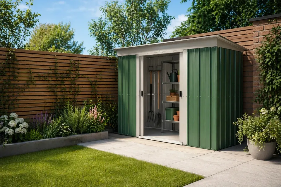 Yardmaster Emerald Pent 6x4 casetta metallo verde