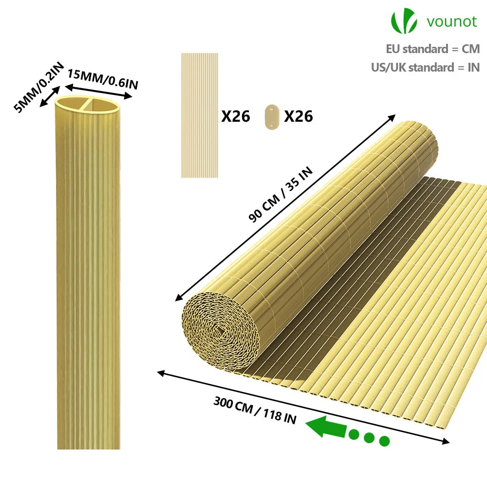 Vounot Cannicciato PVC Frangivista 90x300cm Beige