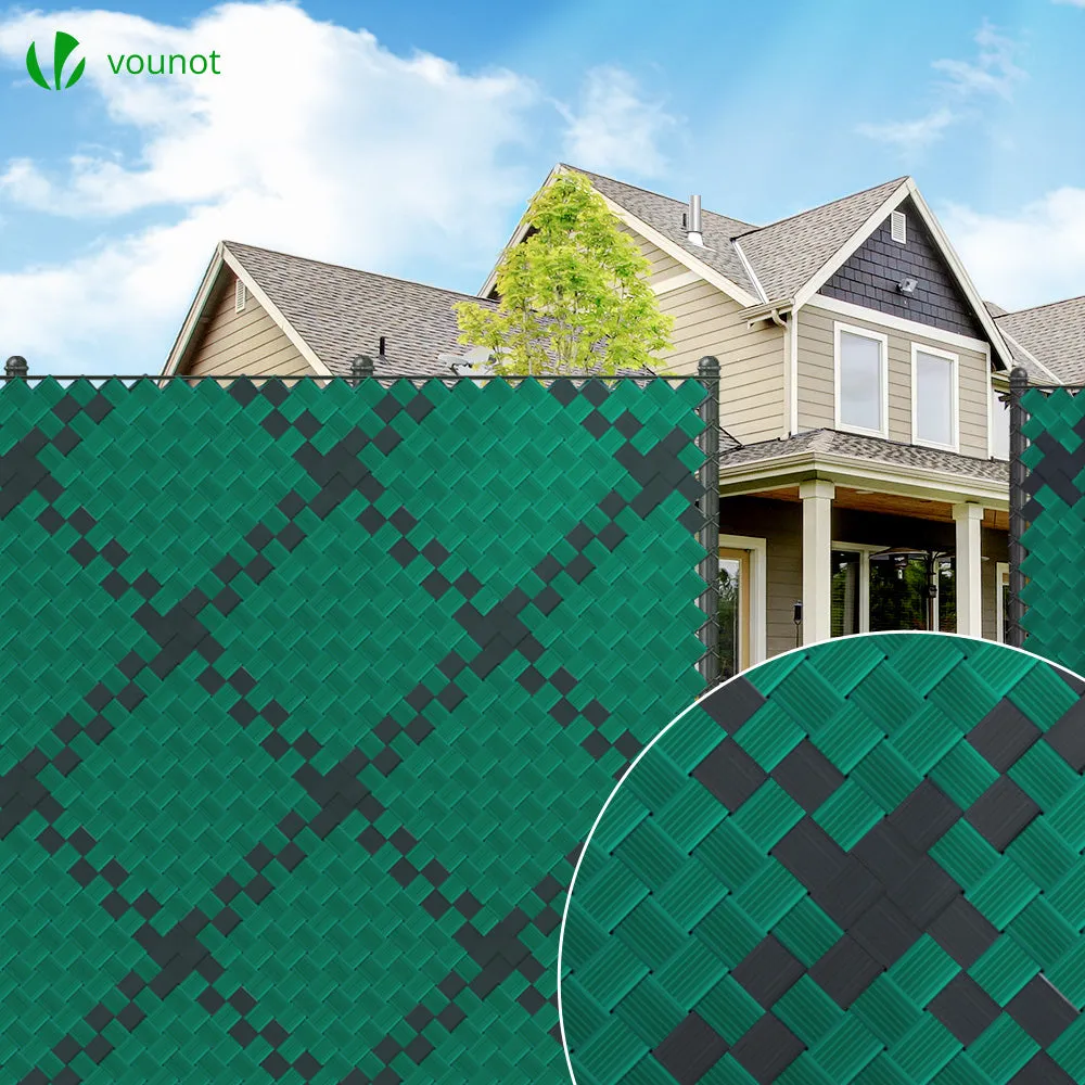 VOUNOT Strisce Frangivista PVC Verde 75m 4,7cm 150Clip