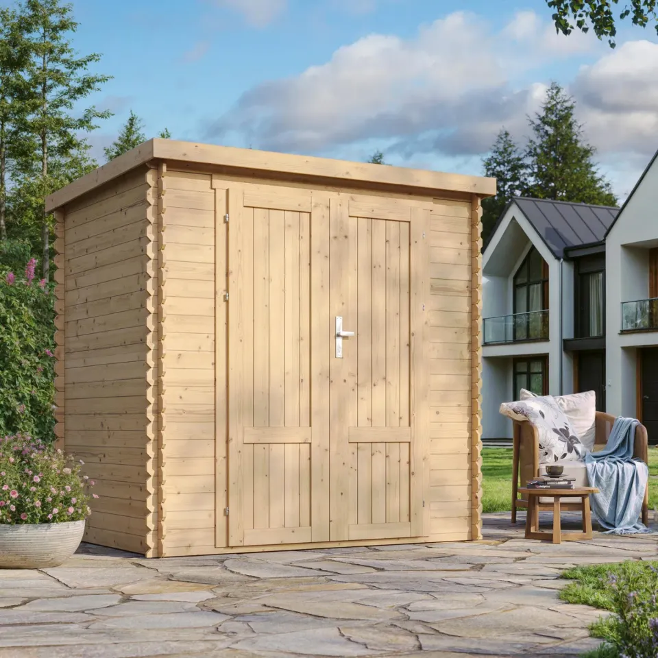Timbela M311F1 casetta legno da giardino 200x130 cm doppia