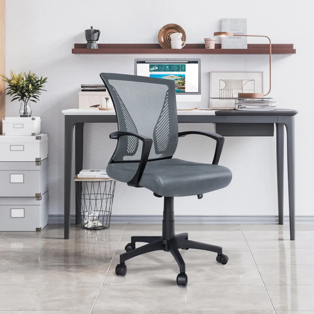 Vounot sedia ufficio ergonomica grigia schienale traspirante