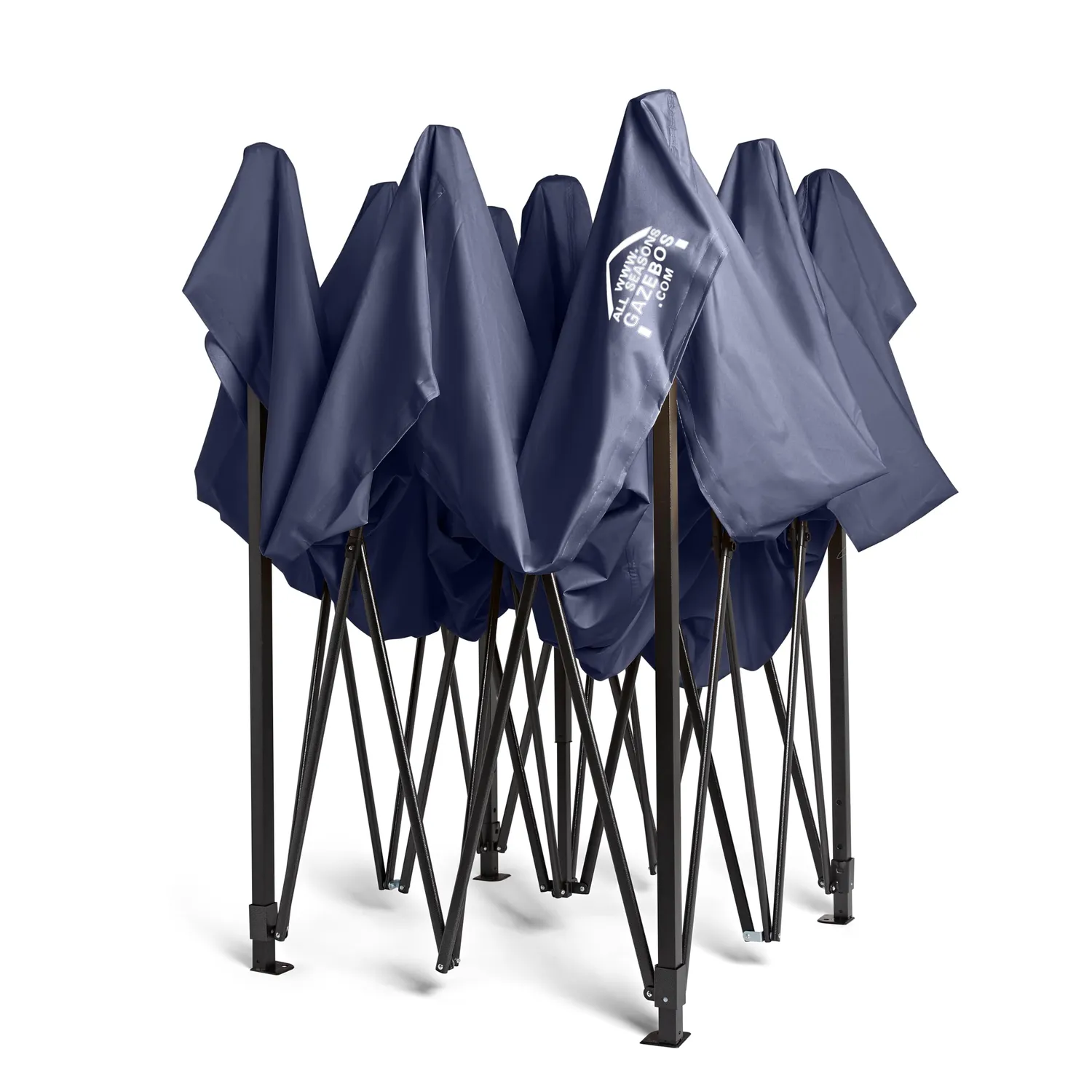 All Seasons Gazebos 3x3 m Gazebo con 4 Pareti Blu Navy
