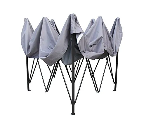 All Seasons Gazebos Robusto 2m x 2m gazebo pieghevole grigio metallico impermeabile