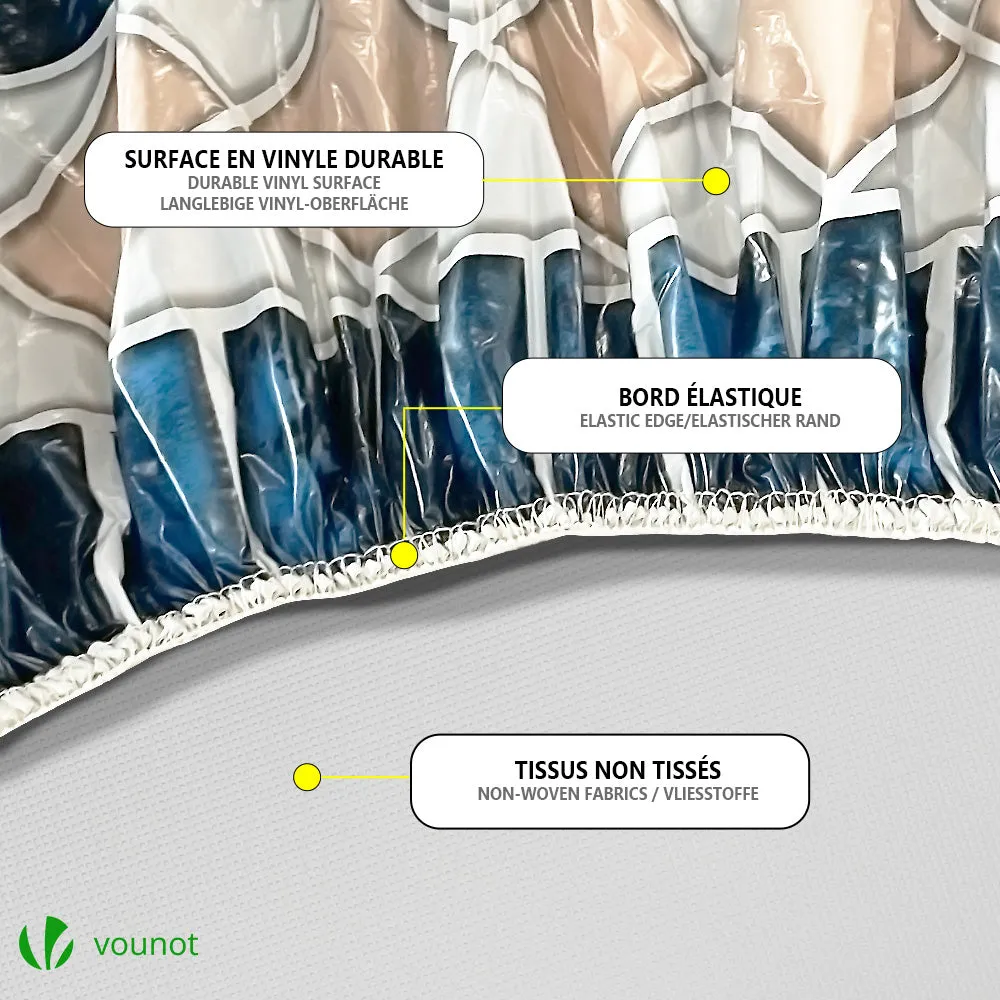 Vounot tovaglia rotonda PVC elastica ceramica 90-120 cm