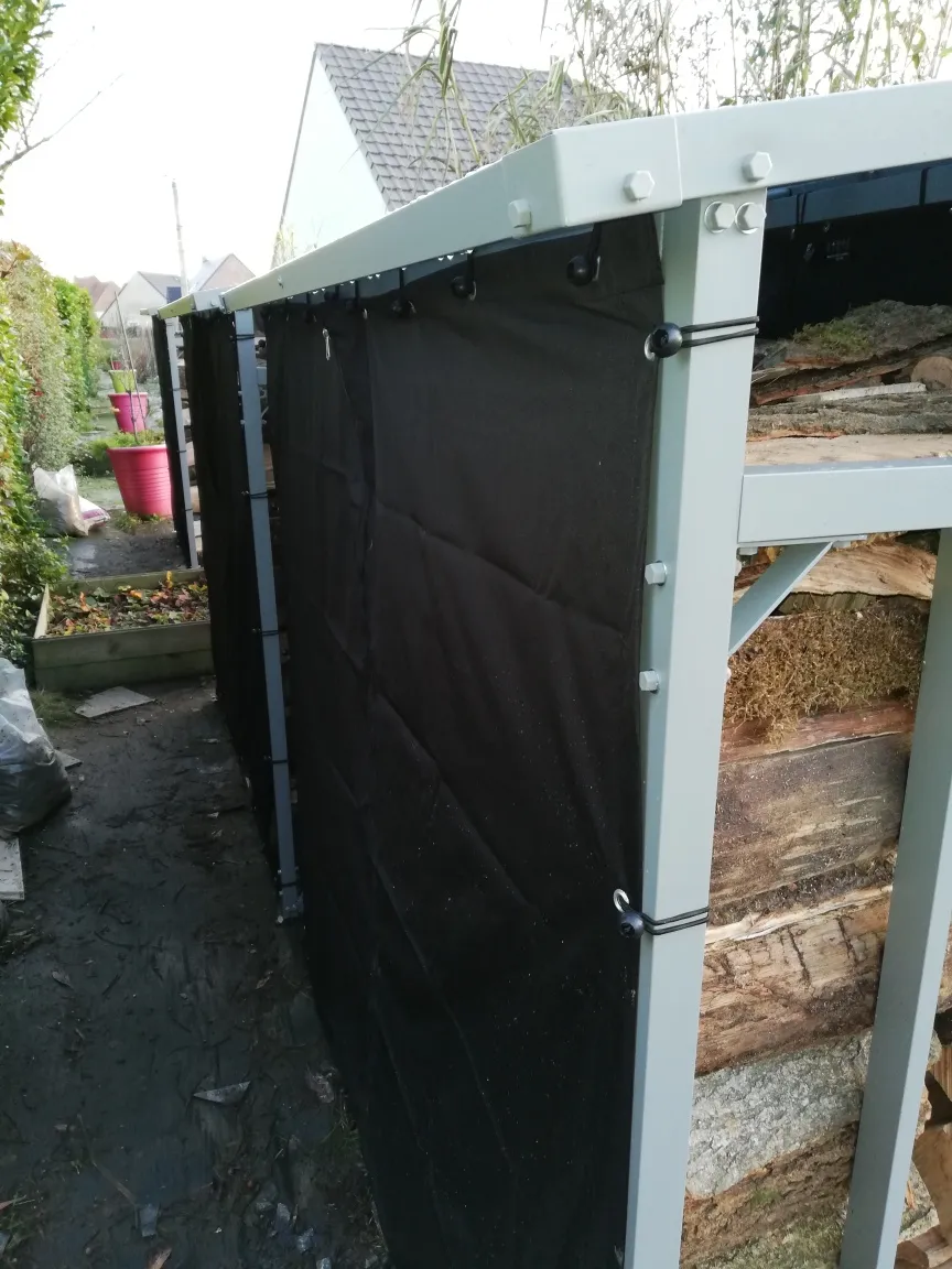 Quick Star scaffale legna alluminio 185x70x185 cm XXL con telo