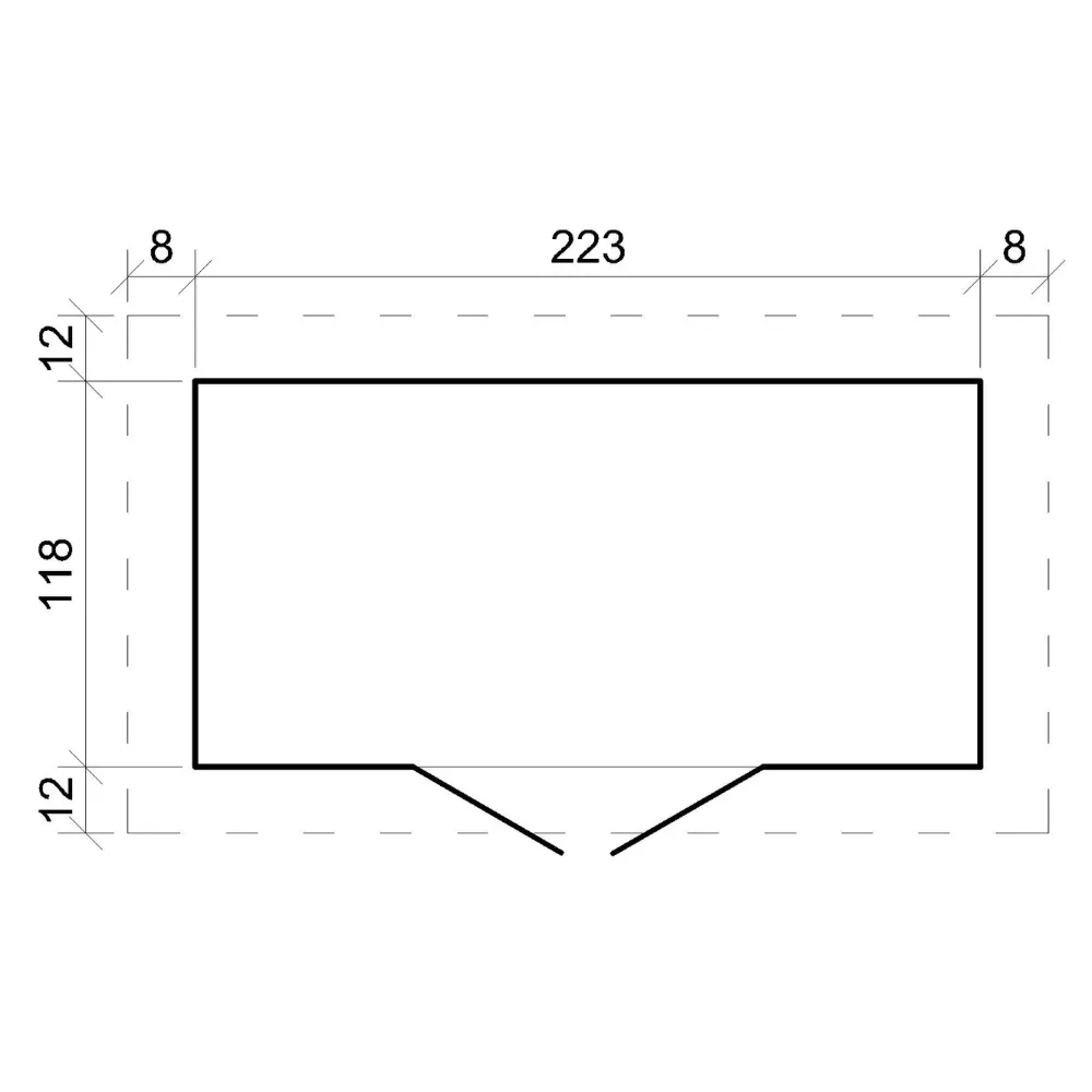 Timbela M310C1 capanno legno 235x130 cm 3 m2 porta bici