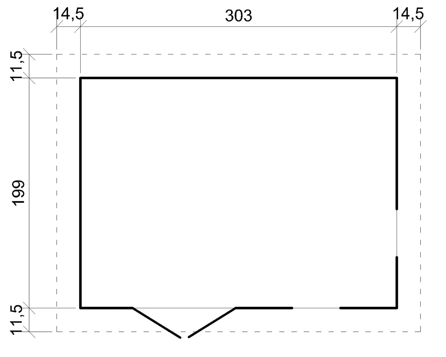 Timbela M334FB casetta legno 303x199 cm 6 m² luminosa