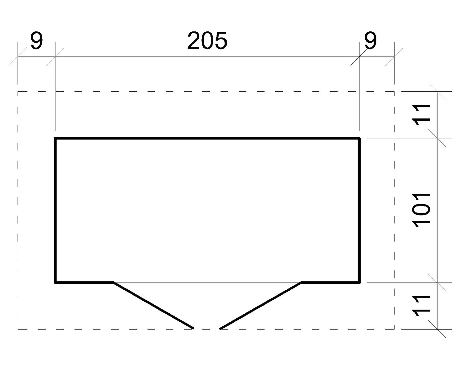 Timbela M348 casetta pannelli legno 205x101 cm 2 m2
