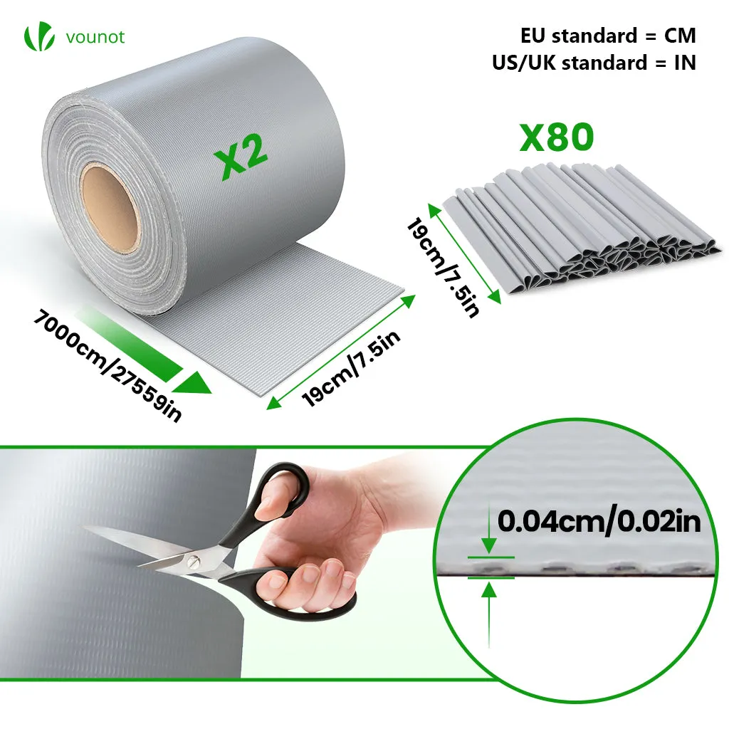 Vounot frangivista PVC grigio chiaro 19 cm x 140 m 450 g