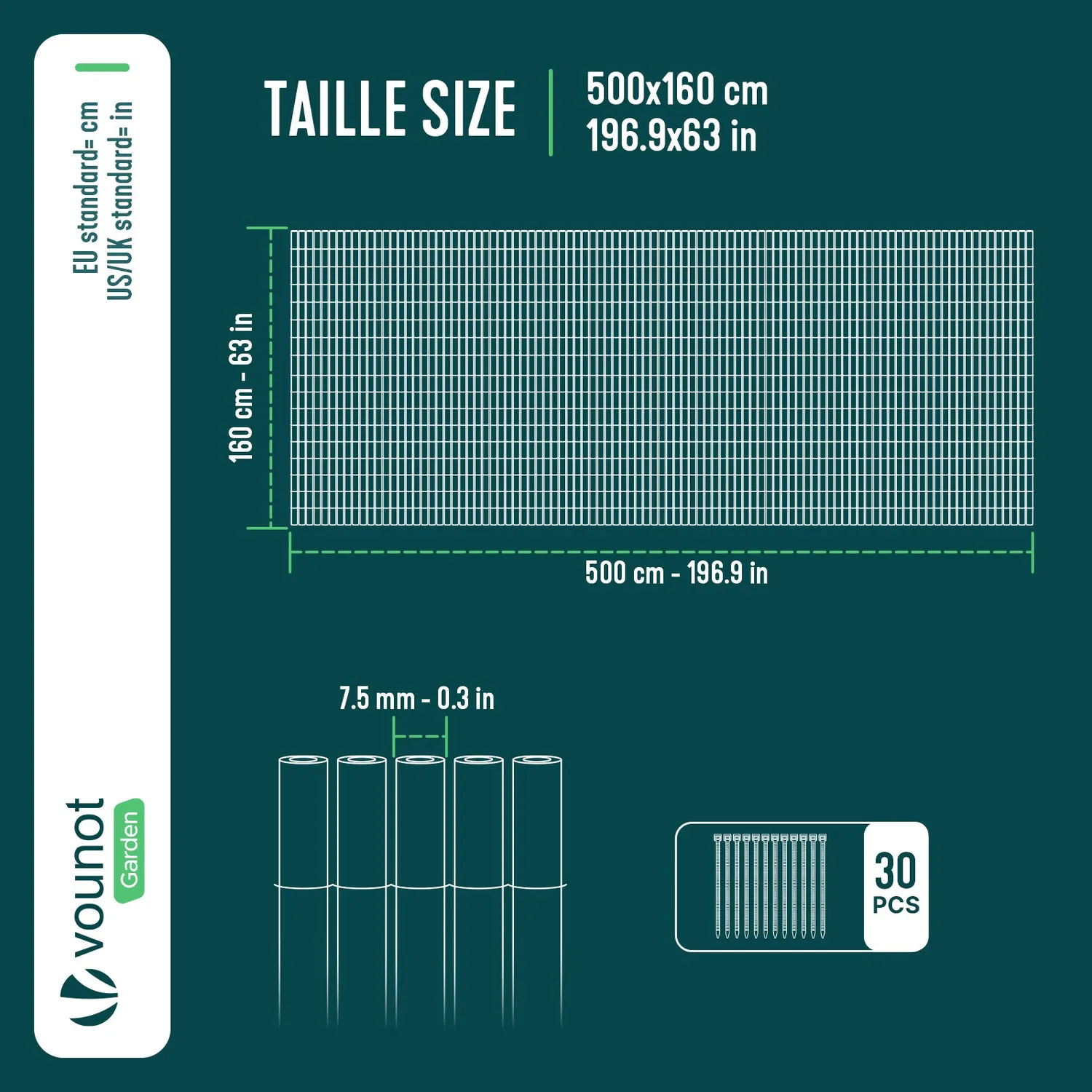 Vounot canniccio PVC 160x500 cm antracite effetto vimini