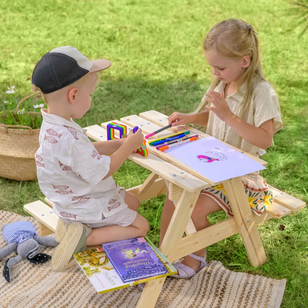 Timbela M012-1 Tavolo Bambini Legno da Esterno