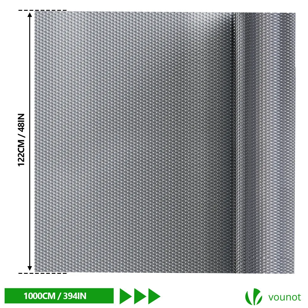 VOUNOT Isolante termico alluminio 1,22x10 m riflettente