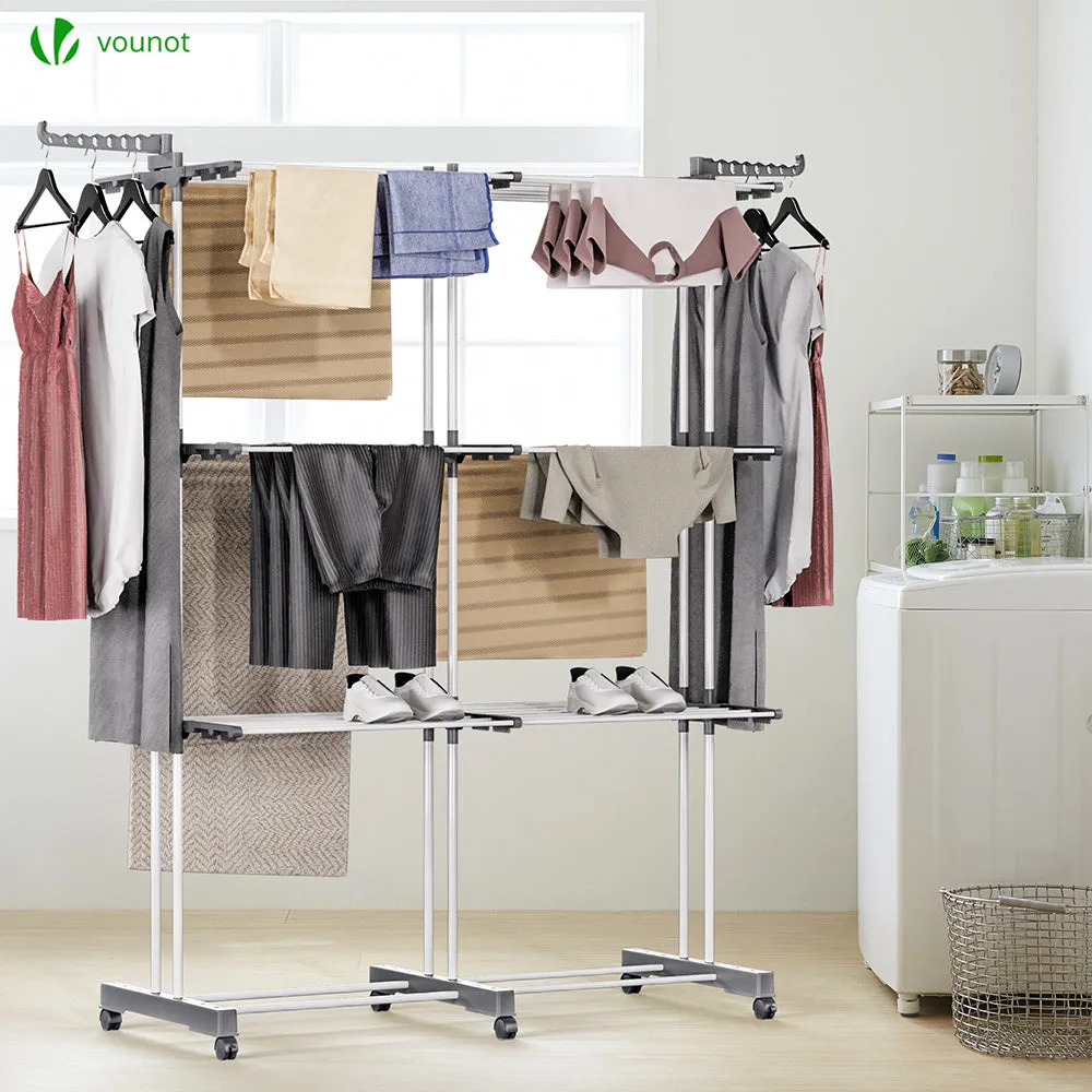 Vounot stendibiancheria estensibile 190cm bianco 40m