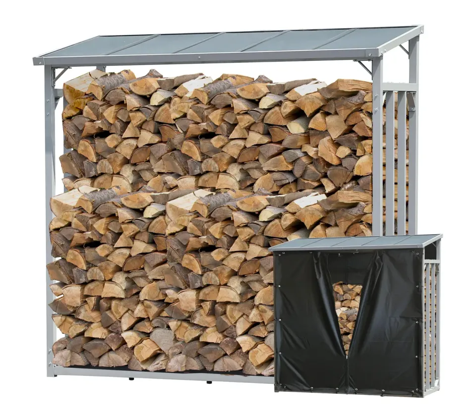 Quick Star scaffale legna alluminio 185x70x185 cm XXL con telo
