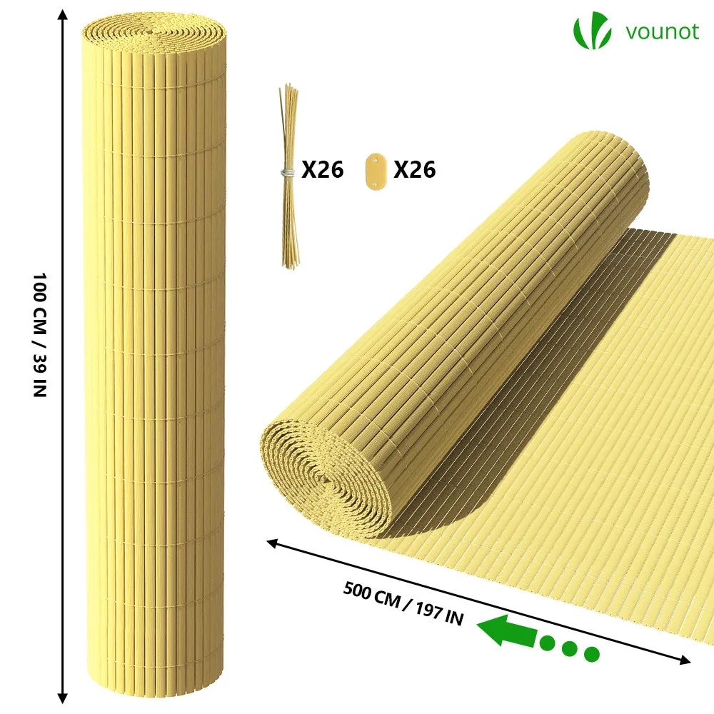 VOUNOT Frangivista Cannucciato PVC 100x500cm Beige Rinforzato