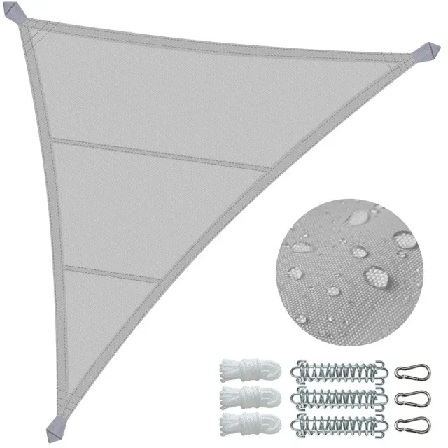 Vounot vela ombreggiante triangolare 5x5x5 m grigio chiaro