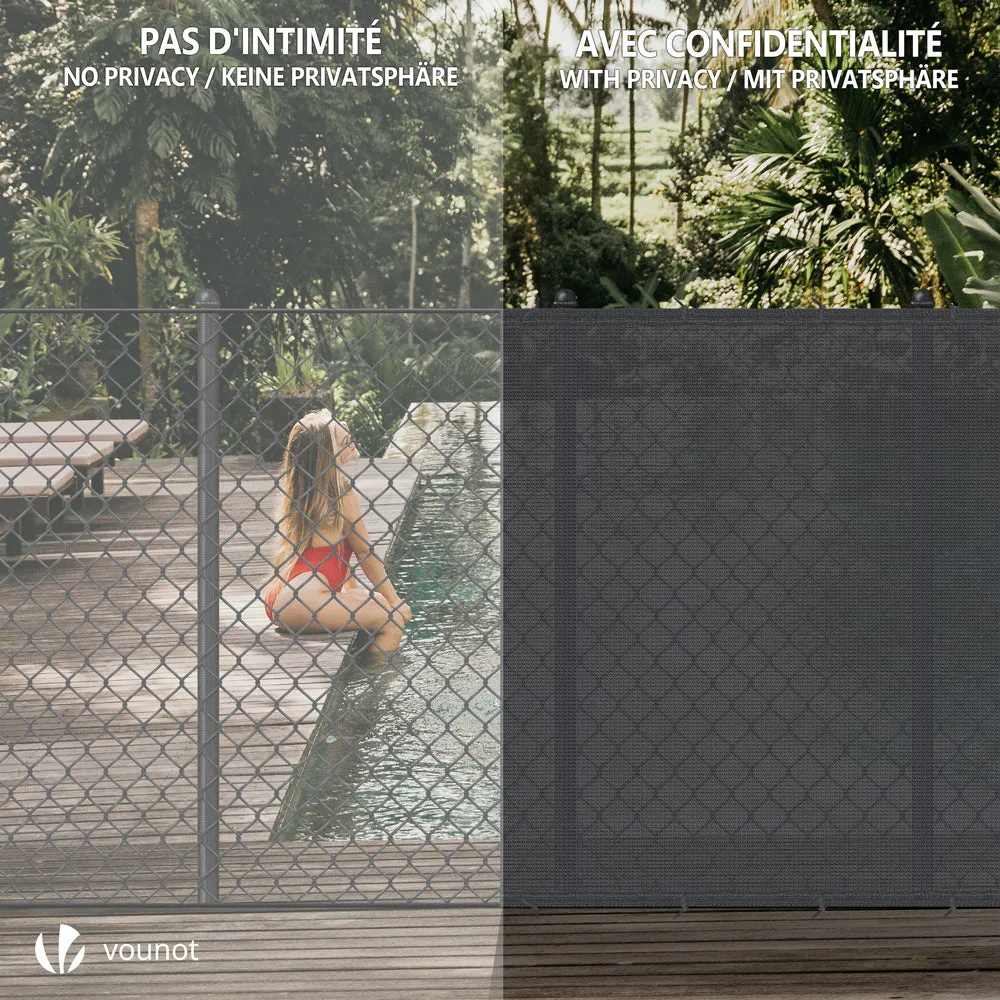 VOUNOT Telo frangivista 1,5x10 m antracite 150 g/m²