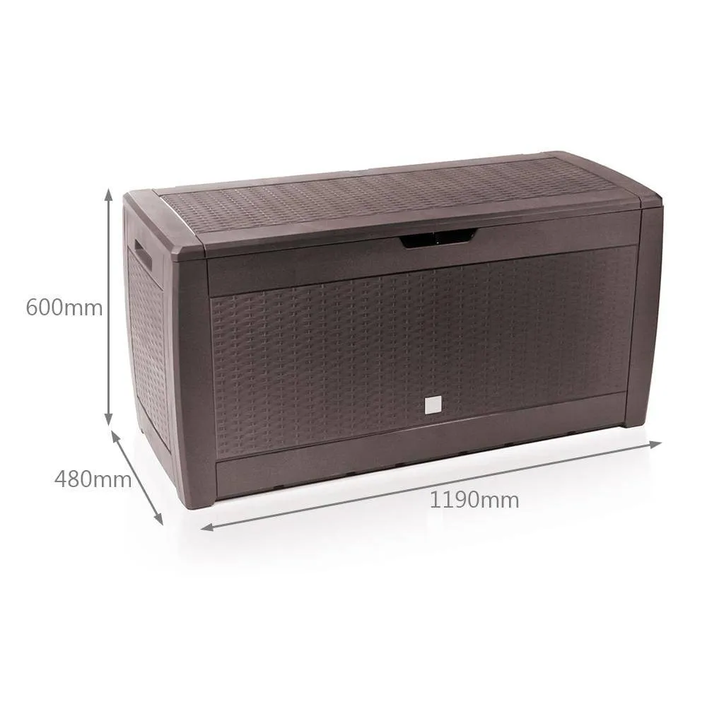 Vounot baule contenitore esterno 310L marrone effetto rattan
