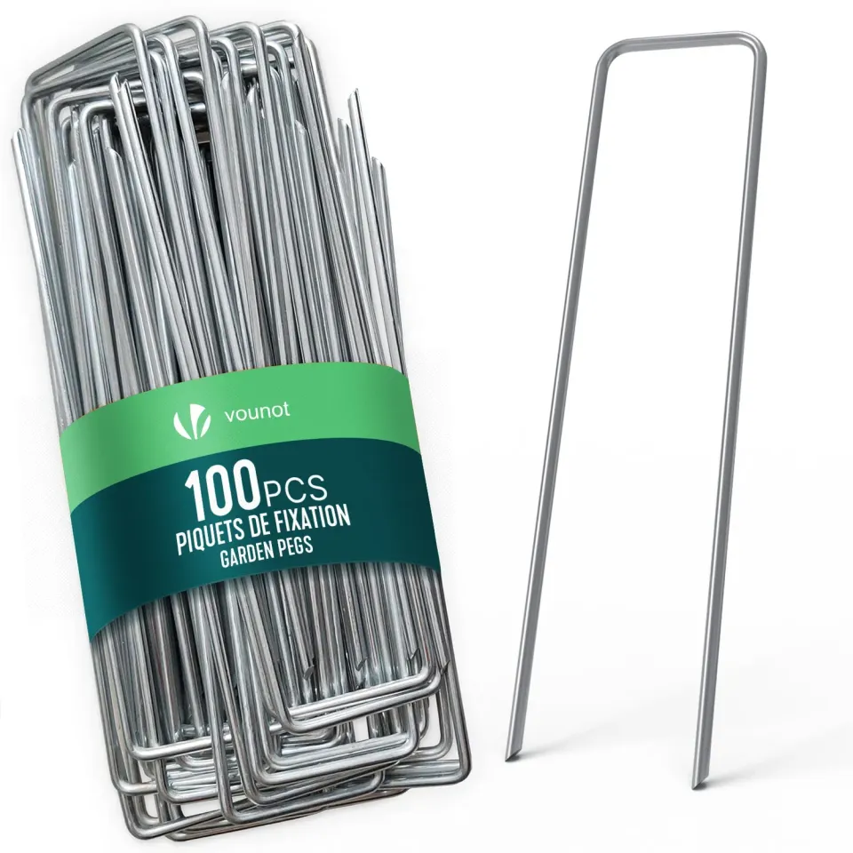 VOUNOT Picchetti Fissaggio U 150x30mm 100pz Zincati